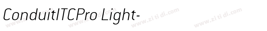 ConduitITCPro Light字体转换